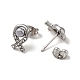 Fish 304 Stainless Steel Stud Earrings EJEW-A081-17P-3