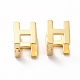 Boucles d'oreilles créoles initiales pour femmes EJEW-P194-01G-H-1