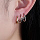 Rhodium Plated 925 Sterling Silver Hoop Earrings AM6700-2-3