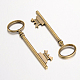 Tibetischen Stil Legierung Skelett Schlüssel große Anhänger TIBEP-S105-AB-NR-2