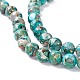 Brins de perles de jaspe impérial naturel et d'opale synthétique assemblés G-K317-A09-01-3