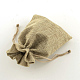 黄麻布製梱包袋ポーチ  巾着袋  バリーウッド  13.5x9.5cm ABAG-TA0001-06-2