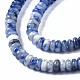 Fili di perle di diaspro macchia blu naturale G-S366-090-3