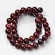Natürliche rote Jaspis Perlen Stränge G-D809-15-10mm-2