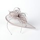 Women's Carnival Party Accessories Hair Jewelry Fascinator Organza Feather Flower Hair Bands OHAR-S172-03-2