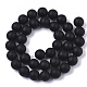 Brins noir de perles de pierre naturelle X-G-R193-01-10mm-2