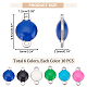 DICOSMETIC 60Pcs 6 Colors Flat Round Links Charm Colorful Enamel Link Pendant Double Hole Charm Stainless Steel Bail Connector Dangle Charm Supplies for Bracelet Craft Jewelry Making STAS-DC0011-24-2