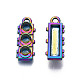 Rainbow Color Alloy Pendants Enamel Settings PALLOY-S180-324-3