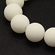 Frosted Round Opaque Glass Beads Strands G-K086-10mm-1