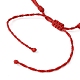 Bracelet multibrins cordons polyester cirés BJEW-JB09632-4