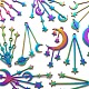 10 шт. 5 стиля ионного покрытия (IP) 201 подвески из нержавеющей стали STAS-LS0001-69MC-4