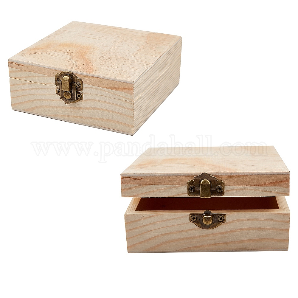 Wholesale Unfinished Pine Wood Jewelry Box