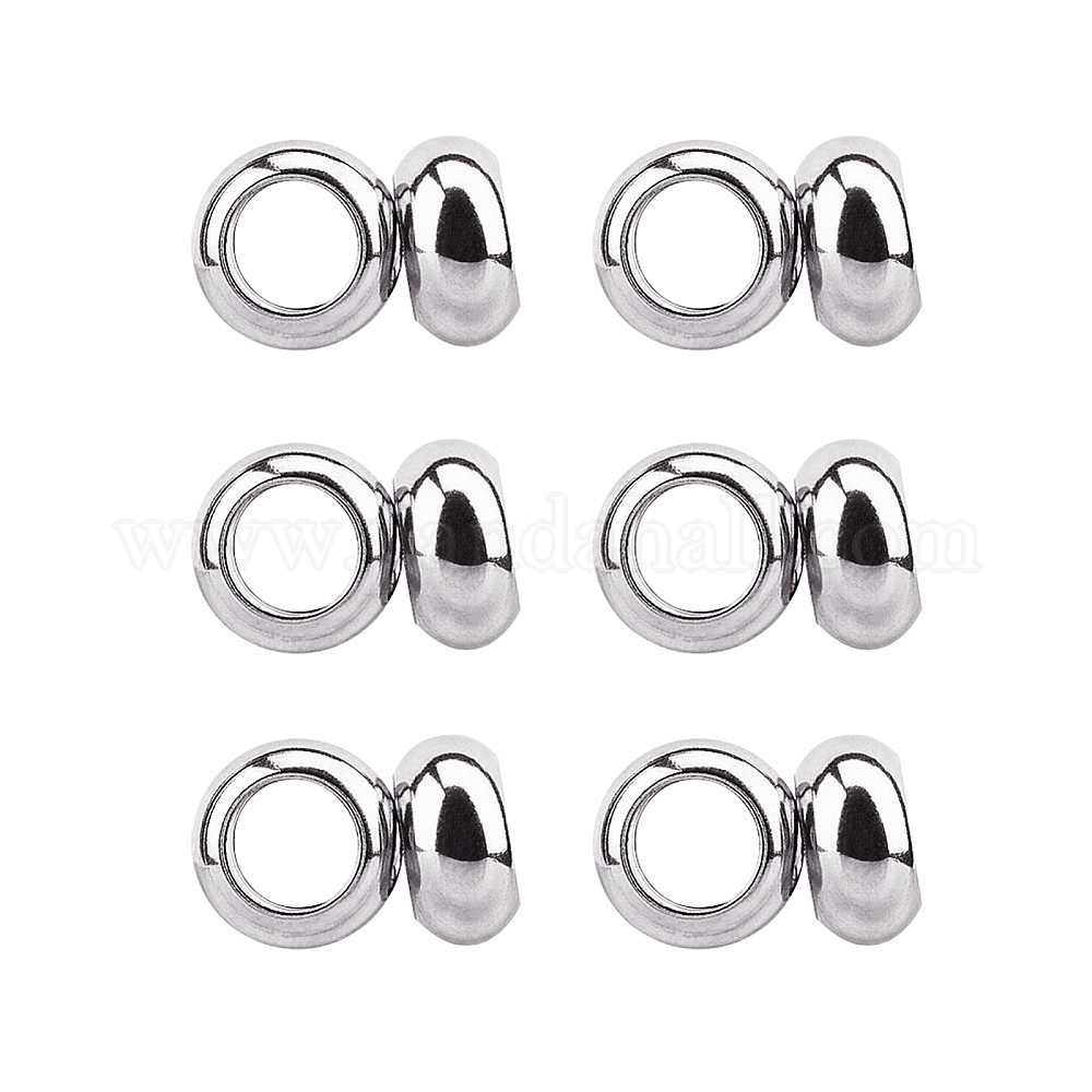 UNICRAFTALE – Set 7 Misure Anelli A Salto Ovali In Acciaio Inox – Da 3 A 10 Mm, Calibro 18-24 – Per Gioielli Fai Da Te, Collane, Bracciali, Connettori