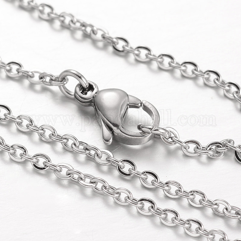 Wholesale 304 Stainless Steel Cable Chain Necklaces