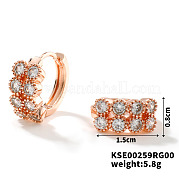 Серьги геометрической формы с микроинкрустацией бриллиантами LT0896-2