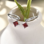 Серьги-кольца из нержавеющей стали 304 с микропаве из кубического циркония STAS-R004-01P-02