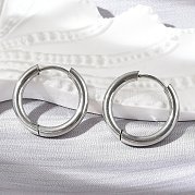 Фурнитура для сережек-колец huggie hoop из нержавеющей стали 201 STAS-F149-33P-B