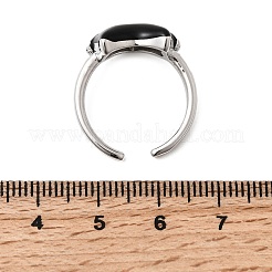 Латунные эмалевые манжеты для женщин RJEW-L336-03P