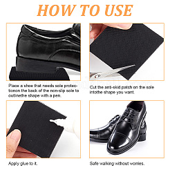 6 пара нескользящей резиновой подошвы&nbsp;DIY-BC0009-92