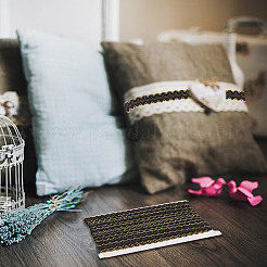 Волнистая кружевная лента из полиэстера и филиграни&nbsp;OCOR-WH0082-211A