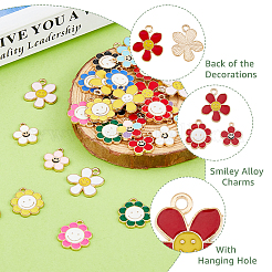 32шт 16 стиля подвески из сплава с эмалью&nbsp;ENAM-FH0001-66