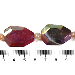 Гальванические натуральный агат бисер пряди G-L604-B01-01E