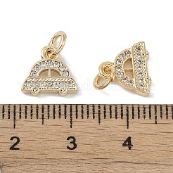 Латунные микропаве прозрачные подвески с фианитом&nbsp;KK-S367-13B