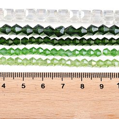 5 Stränge 5 Stile transparente galvanisierte Glasperlenstränge&nbsp;EGLA-FP0001-05