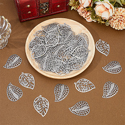 60 шт. 2 стиля железных листовых украшений&nbsp;AJEW-GF0012-11B