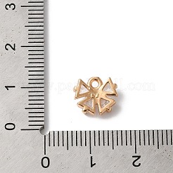 真鍮製チャーム  ガラスと  蝶結び  ゴールドカラー  8.5x10x3.5mm  穴：1.2mm&nbsp;KK-C062-071G