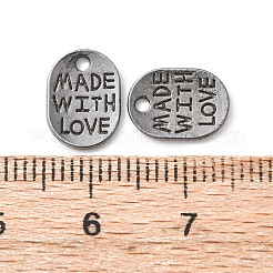 Тибетский сплав Стиль Овальный подвески TIBEP-Q035-08B-NR