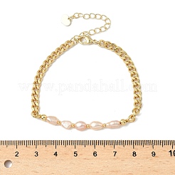 Браслеты из натурального жемчуга и бисера BJEW-A038-02G