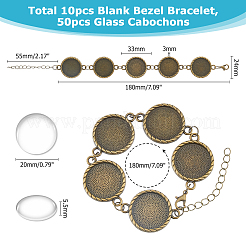 DIY Blanko Kuppel Legierung & Eisen Kette Armbänder Herstellungssets&nbsp;BJEW-HS00001