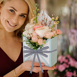 Полиэстеровая лента с узором «тартан»&nbsp;OCOR-WH0101-157C