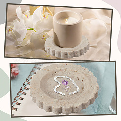 Мраморные тарелки для украшений AJEW-WH20020-239B