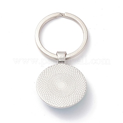 プライドスタイルのガラスキーホルダー  プラチナメッキ合金パーツ  フラットラウンド  言葉  6.2cm&nbsp;KEYC-F033-01F