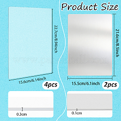 6 pieza de 2 estilos de láminas de acrílico y acero inoxidable 201&nbsp;DIY-OC0015-92