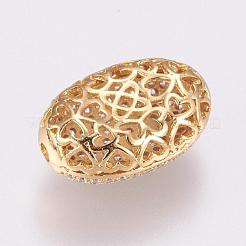 Латунные микро проложить кубического циркония бусы KK-P116-21G