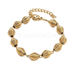 Braccialetti a catena in acciaio inossidabile 304 per donna e uomo&nbsp;BJEW-Z143-27G