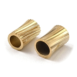 真鍮製チューブビーズ  コラム  ゴールドカラー  10x6mm  穴：4mm&nbsp;KK-D040-09G