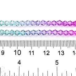 Hilos de cuentas de vidrio con pintura para hornear de color degradado&nbsp;DGLA-A039-T6mm-A011