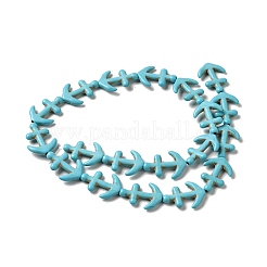 Нити из синтетических бирюзовых бусин G-E594-07