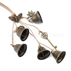 Железный колокольчик и сплав ключей/солнца/луны подвесные украшения&nbsp;HJEW-JM03430