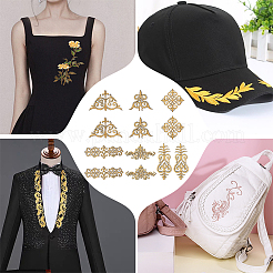 12 шт. 6 стиля полиэстер компьютерная вышивка термоприклеиваемые/пришивные нашивки&nbsp;PATC-NB0001-18