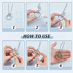 2 collier chaîne en acier inoxydable&nbsp;NJEW-DR00045