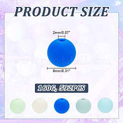 Матовые непрозрачные акриловые бусины&nbsp;OACR-AR0001-20A