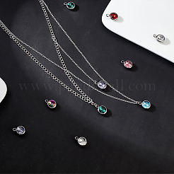 20шт 10 цвета стеклянные подвески&nbsp;GLAA-GA0001-39