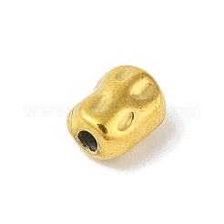 304ステンレススチールビーズ  オーバル  ゴールドカラー  6x5x3.5mm  穴：1.2mm&nbsp;STAS-M071-01H-G