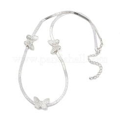 Collane con ciondolo in ottone bowknot&nbsp;NJEW-F325-03S