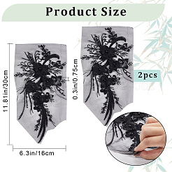 3d цветочная полиэфирная вышивка PATC-WH0008-48B